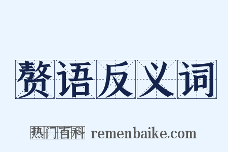 赘语反义词是什么意思的图片